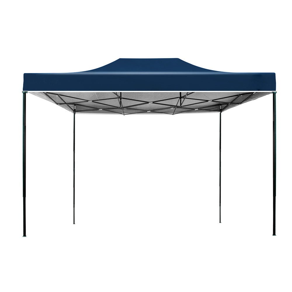 Instahut Gazebo Pop Up Marquee 3x4.5 Outdoor Tent Folding Wedding Gazebos Navy - Outdoor Immersion