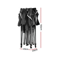 Thumbnail for Instahut Gazebo Pop Up Marquee 3x6m Folding Tent Wedding Outdoor Camping Canopy Gazebos Shade Black - Outdoor Immersion
