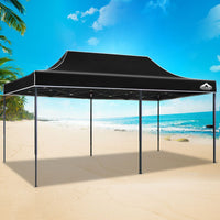 Thumbnail for Instahut Gazebo Pop Up Marquee 3x6m Folding Tent Wedding Outdoor Camping Canopy Gazebos Shade Black - Outdoor Immersion