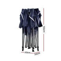 Thumbnail for Instahut Gazebo Pop Up Marquee 3x6m Folding Tent Wedding Outdoor Camping Canopy Gazebos Shade Navy - Outdoor Immersion