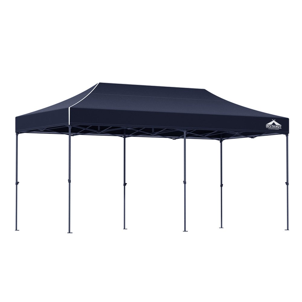 Instahut Gazebo Pop Up Marquee 3x6m Folding Tent Wedding Outdoor Camping Canopy Gazebos Shade Navy - Outdoor Immersion