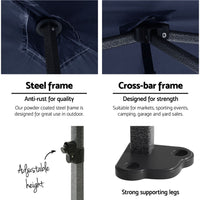 Thumbnail for Instahut Gazebo Pop Up Marquee 3x6m Folding Tent Wedding Outdoor Camping Canopy Gazebos Shade Navy - Outdoor Immersion