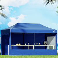 Thumbnail for Instahut Gazebo Pop Up Marquee 3x6m Folding Wedding Tent Gazebos Shade Blue - Outdoor Immersion