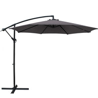 Thumbnail for Instahut Outdoor Umbrella 3M Cantilever Beach Garden Patio Charcoal - Outdoor Immersion