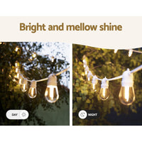 Thumbnail for Jingle Jollys 41m LED Festoon Light Outdoor String Lights Christmas Party Decor - Outdoor Immersion