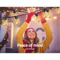 Thumbnail for Jingle Jollys 68m Festoon String Lights LED Outdoor Wedding Party Garden Decor - Outdoor Immersion