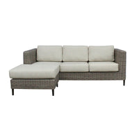 Thumbnail for Lara 3 Seater Outdoor Sofa Rattan Reversible Chaise Lounge Light Grey - Outdoor Immersion