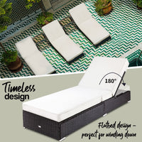 Thumbnail for LONDON RATTAN Wicker Premium Outdoor Sun Lounge Pool Furniture Bed - Outdoor Immersion