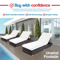 Thumbnail for LONDON RATTAN Wicker Premium Outdoor Sun Lounge Pool Furniture Bed - Outdoor Immersion