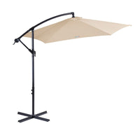 Thumbnail for Milano 3M Outdoor Umbrella Cantilever With Protective Cover Patio Garden Shade - Beige - Outdoor Immersion