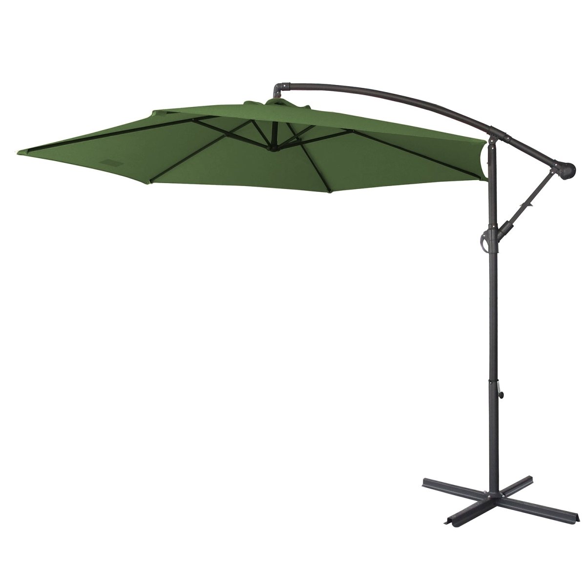 Milano 3M Outdoor Umbrella Cantilever With Protective Cover Patio Garden Shade - Green - Outdoor Immersion
