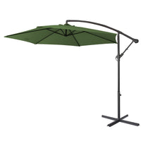 Thumbnail for Milano 3M Outdoor Umbrella Cantilever With Protective Cover Patio Garden Shade - Green - Outdoor Immersion
