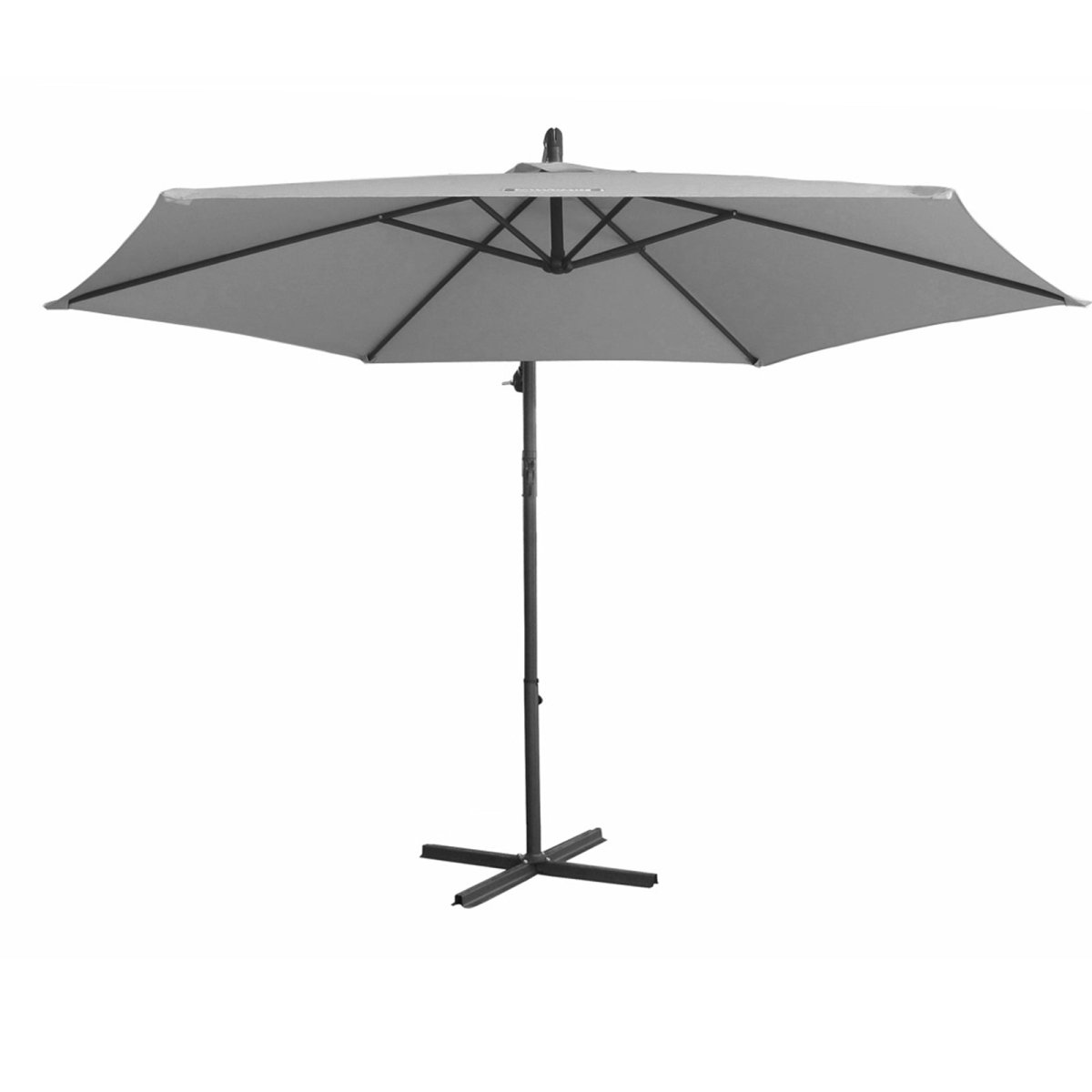 Milano 3M Outdoor Umbrella Cantilever With Protective Cover Patio Garden Shade - Grey - Outdoor Immersion