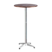 Thumbnail for Outdoor Bar Table Furniture Wooden Cafe Table Aluminium Adjustable Round Gardeon - Outdoor Immersion