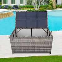 Thumbnail for Outdoor PE Wicker Storage Box Garden 320L-Grey - Outdoor Immersion
