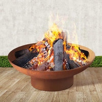 Thumbnail for Outdoor Rustic Steel Bowl Fire Pit 70cm - Outdoor Immersion