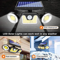 Thumbnail for Outdoor Solar Lights with 3 Adjustable Head for Porch Garden Patio - Outdoor Immersion