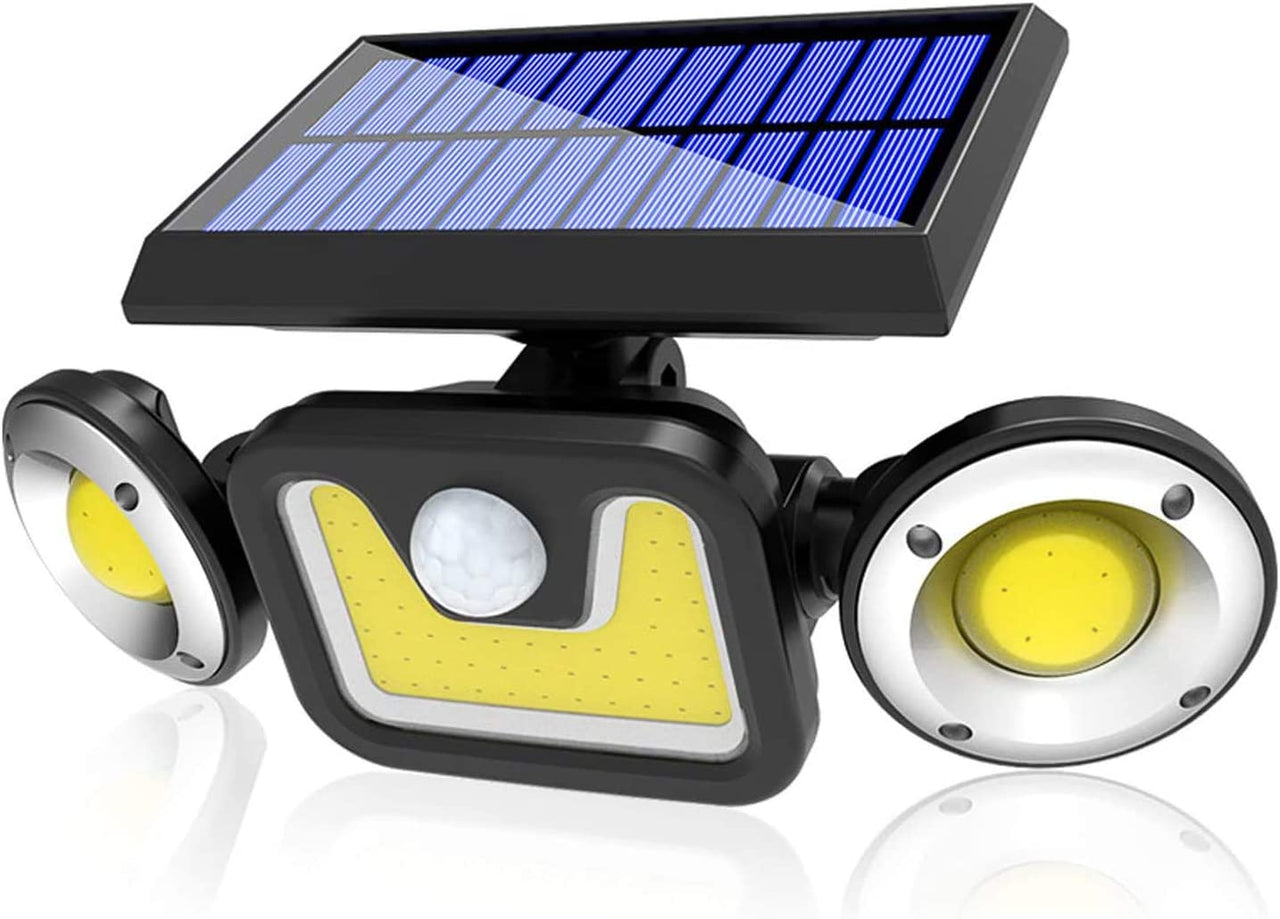 Outdoor Solar Lights with 3 Adjustable Head for Porch Garden Patio - Outdoor Immersion