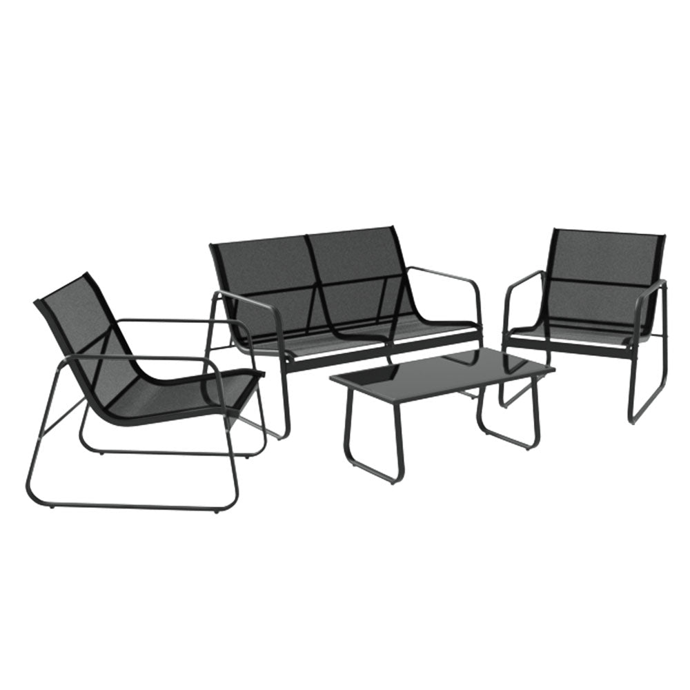 Outdoor Textilene Lounge & Table Furniture For Garden Or Patio - Outdoor Immersion