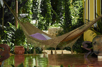 Thumbnail for Outdoor undercover cotton Mayan Legacy hammock with hand crocheted tassels King Size Cedar - Outdoor Immersion