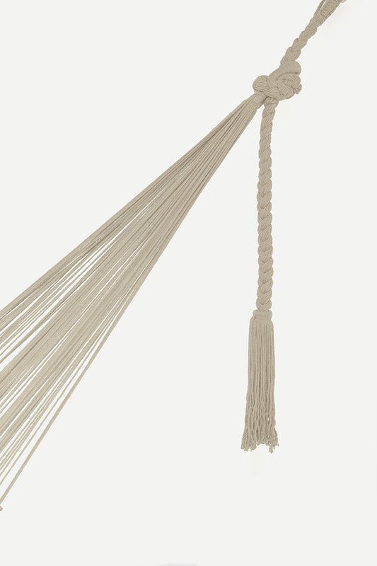 Outdoor undercover cotton Mayan Legacy hammock with hand crocheted tassels King Size Marble - Outdoor Immersion