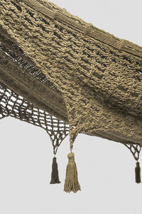 Thumbnail for Outdoor undercover cotton Mayan Legacy hammock with hand crocheted tassels Queen Size Cedar - Outdoor Immersion