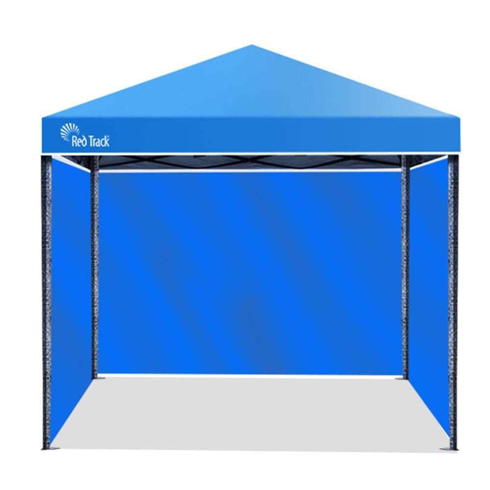 Red Track 3x3m Folding Gazebo Shade Outdoor Pop-Up Blue Foldable Marquee - Outdoor Immersion