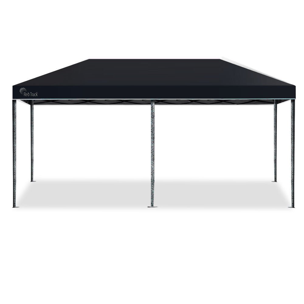 Red Track 3x6m Folding Gazebo Shade Outdoor Black Foldable Marquee Pop-Up - Outdoor Immersion