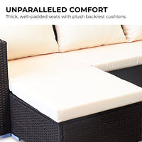 Thumbnail for Sarantino 5pc Modular Outdoor Lounge Set PE Rattan - Brown - Outdoor Immersion