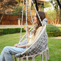Thumbnail for SONGMICS Hammock Hanging Chair with Cushion Gray - Outdoor Immersion