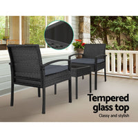 Thumbnail for Stylish 3 Piece Outdoor Table & Chairs Set - Outdoor Immersion
