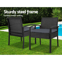 Thumbnail for Stylish 3 Piece Outdoor Table & Chairs Set - Outdoor Immersion
