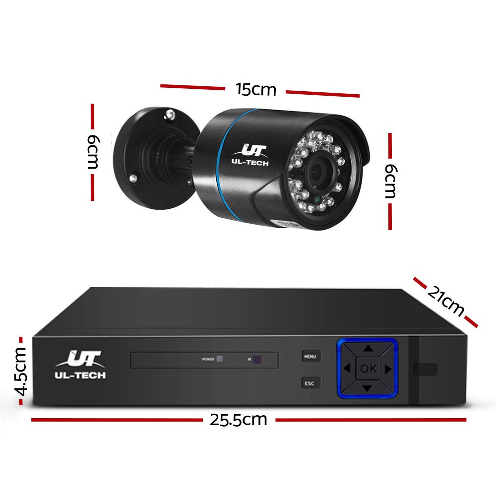 UL-tech CCTV Security System 4CH DVR 2 Cameras 2TB Hard Drive - Outdoor Immersion