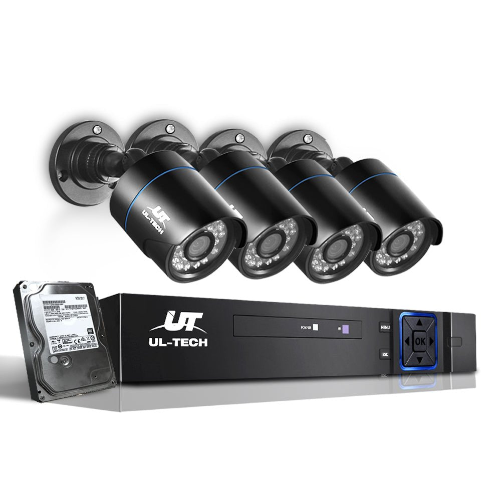 UL-tech CCTV Security System 4CH DVR 4 Cameras 2TB Hard Drive - Outdoor Immersion