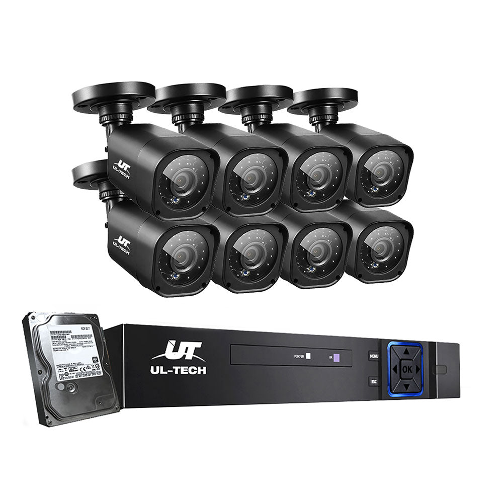 UL-tech CCTV Security System 8CH DVR 8 Cameras 1TB Hard Drive - Outdoor Immersion