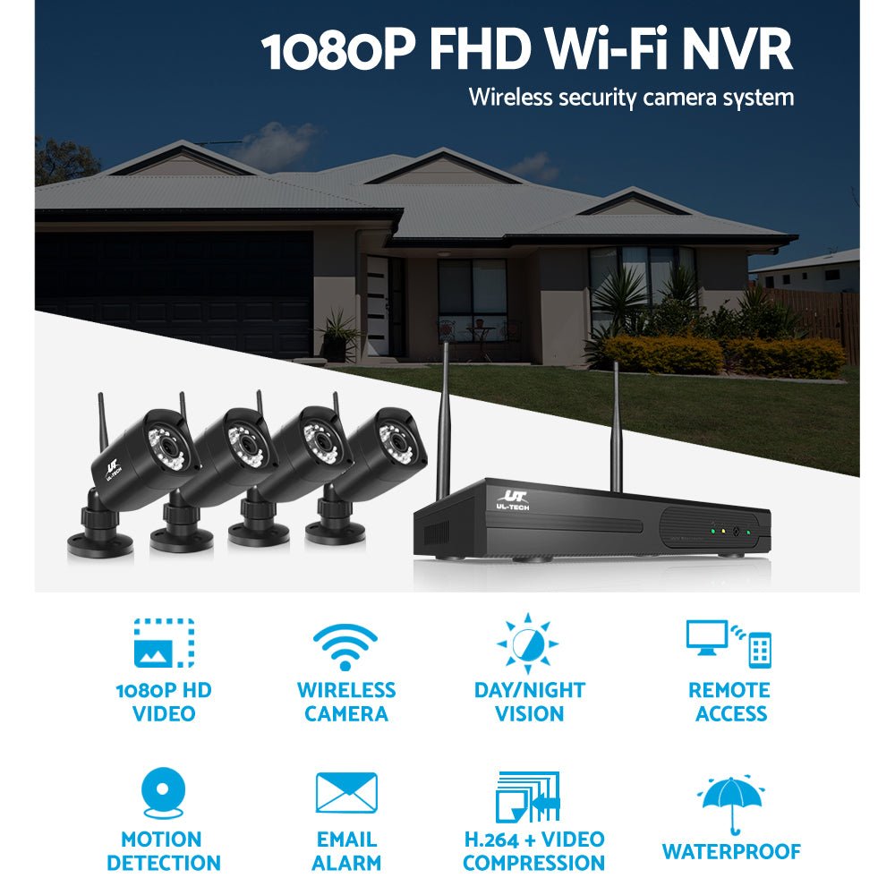 UL-tech Security Camera System Wireless Home 1TB HDD Set CCTV WIFI 3MP 8CH NVR - Outdoor Immersion