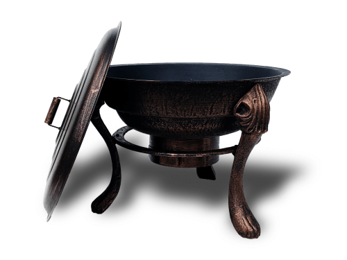 Vesuvius Firepit BBQ with Lid - Outdoor Immersion